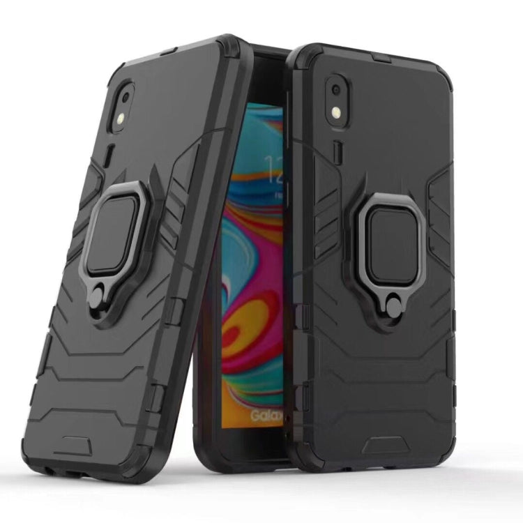 PC + TPU Shockproof Protective Case for Galaxy A2 Core, with Magnetic Ring Holder