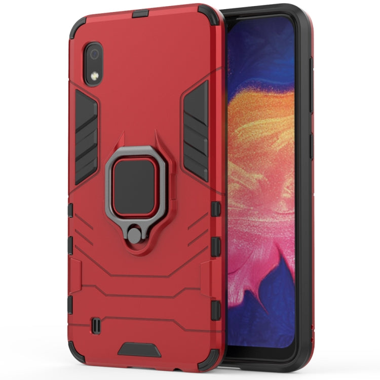 PC + TPU Shockproof Protective Case for Galaxy A10, with Magnetic Ring Holder
