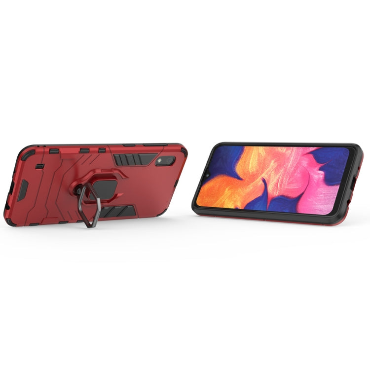 PC + TPU Shockproof Protective Case for Galaxy A10, with Magnetic Ring Holder