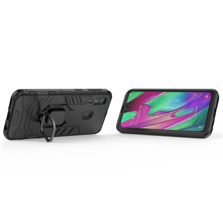 PC + TPU Shockproof Protective Case for Galaxy A40, with Magnetic Ring Holder