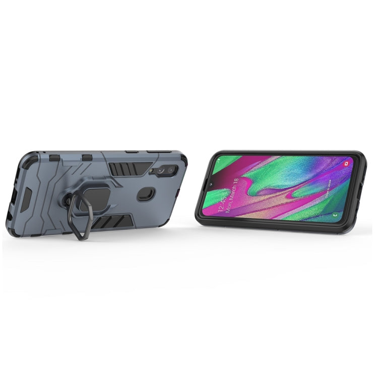 PC + TPU Shockproof Protective Case for Galaxy A40, with Magnetic Ring Holder