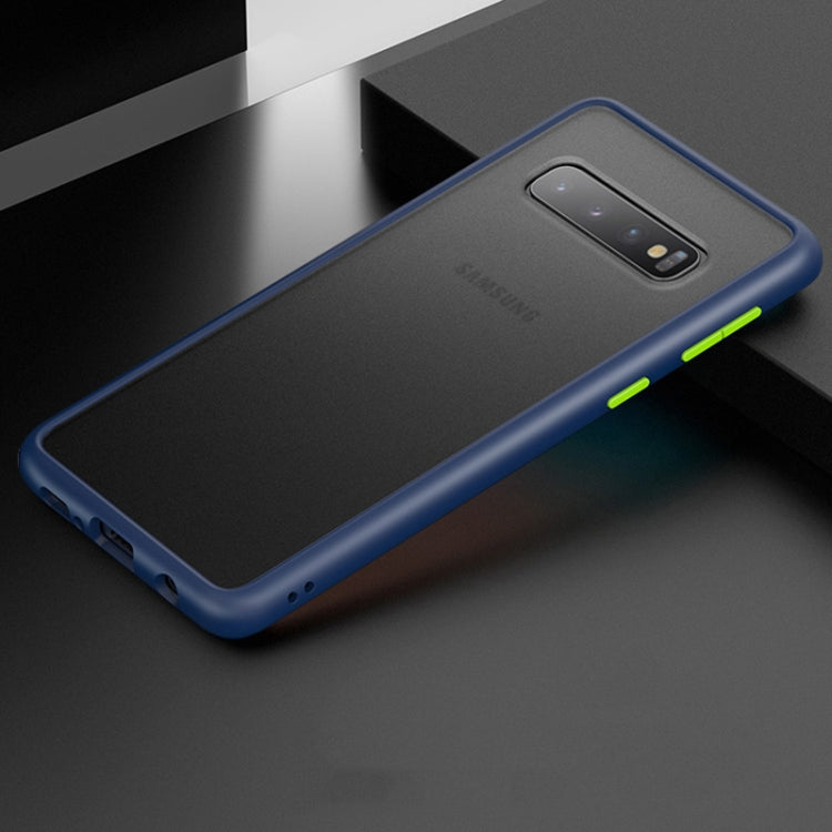 Shockproof  Frosted PC+ TPU Case for Galaxy S10(Blue)