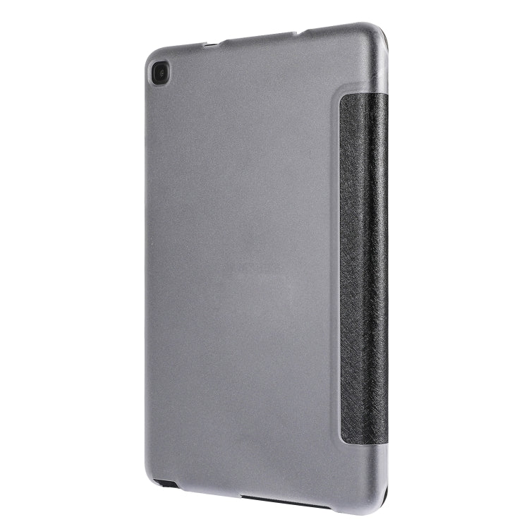 Silk Texture Horizontal Flip Leather Case with Three-Folding Holder for Galaxy Tab P200