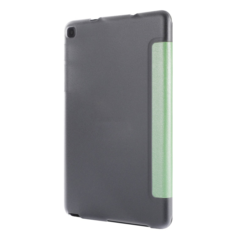 Silk Texture Horizontal Flip Leather Case with Three-Folding Holder for Galaxy Tab P200