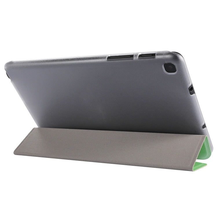 Silk Texture Horizontal Flip Leather Case with Three-Folding Holder for Galaxy Tab P200