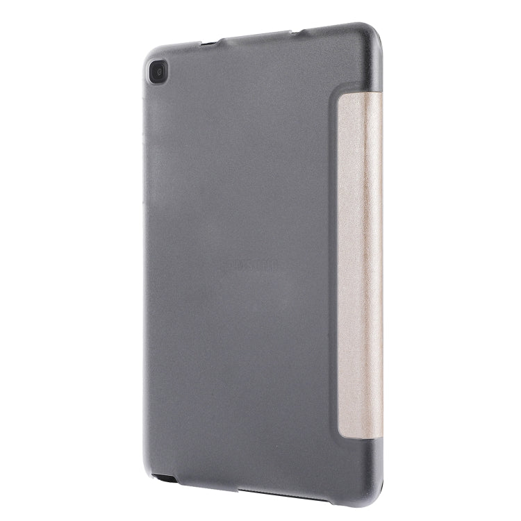Silk Texture Horizontal Flip Leather Case with Three-Folding Holder for Galaxy Tab P200