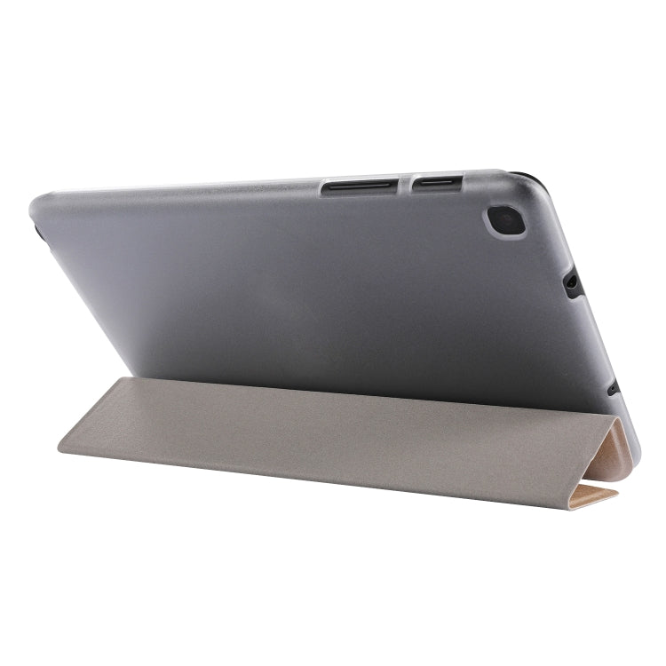 Silk Texture Horizontal Flip Leather Case with Three-Folding Holder for Galaxy Tab P200