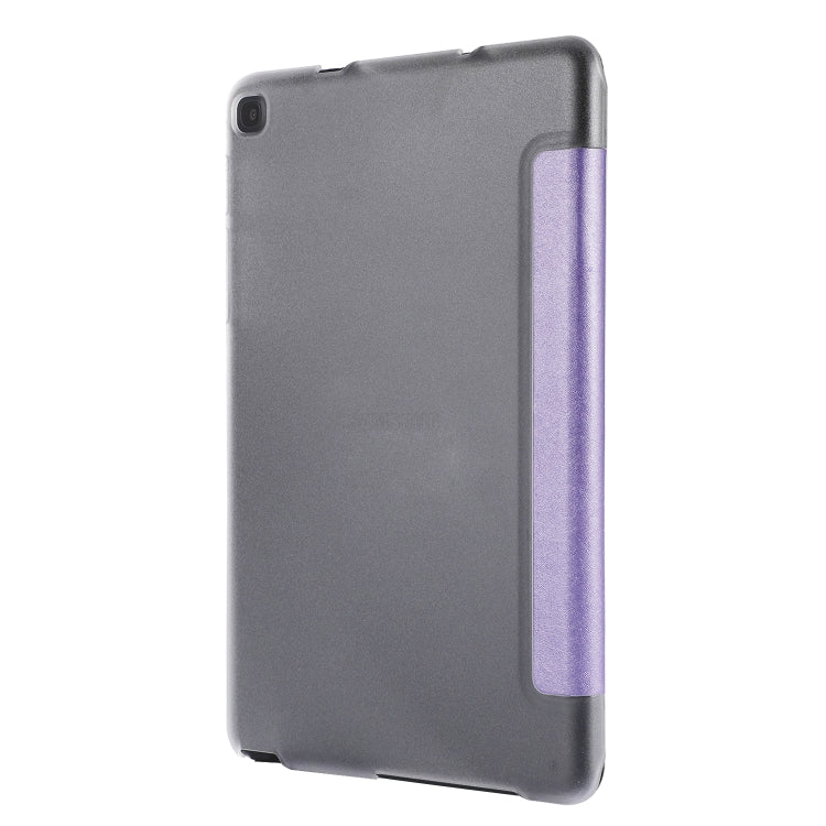 Silk Texture Horizontal Flip Leather Case with Three-Folding Holder for Galaxy Tab P200