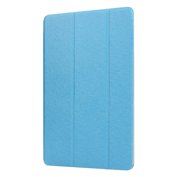 Silk Texture Horizontal Flip Leather Case with Three-Folding Holder for Galaxy Tab T725