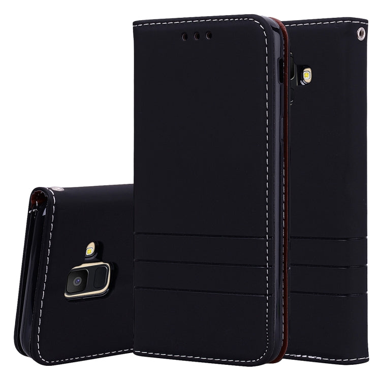 Fashion Magnet Horizontal Flip Leather Case for Galaxy A6 (2018), with Holder & Card Slots & Wallet