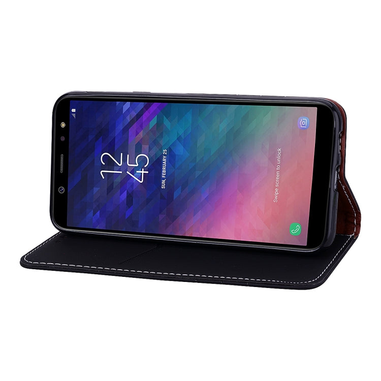 Fashion Magnet Horizontal Flip Leather Case for Galaxy A6 (2018), with Holder & Card Slots & Wallet