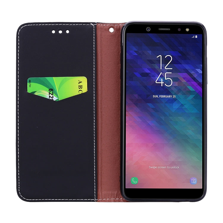 Fashion Magnet Horizontal Flip Leather Case for Galaxy A6+ (2018), with Holder & Card Slots & Wallet