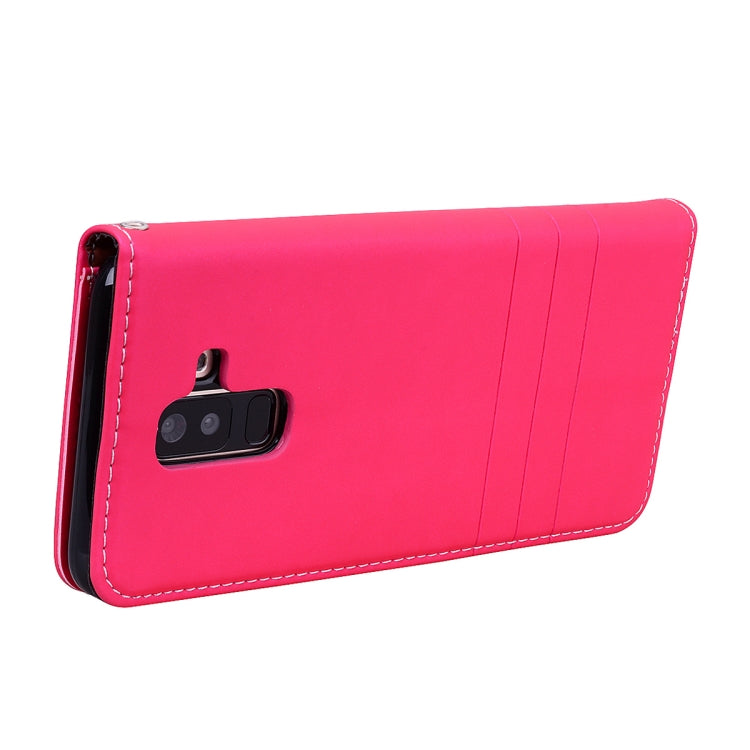 Fashion Magnet Horizontal Flip Leather Case for Galaxy A6+ (2018), with Holder & Card Slots & Wallet