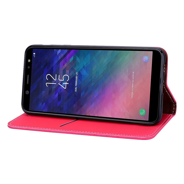 Fashion Magnet Horizontal Flip Leather Case for Galaxy A6+ (2018), with Holder & Card Slots & Wallet