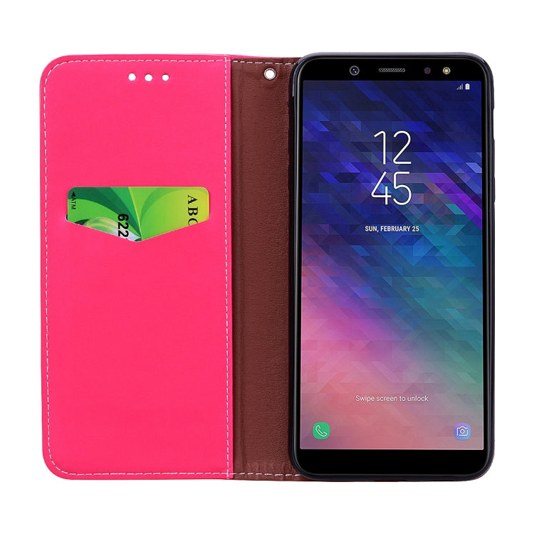 Fashion Magnet Horizontal Flip Leather Case for Galaxy A6+ (2018), with Holder & Card Slots & Wallet