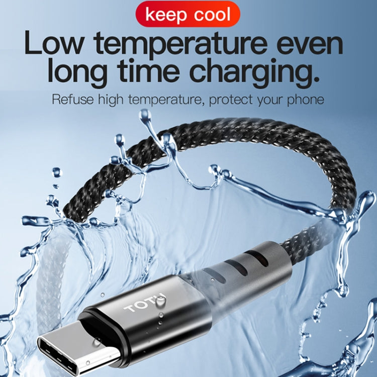 TOTUDESIGN BTA-023 Hard-edged Series USB-C / Type-C Charging Cable, Length : 1m(Purple)