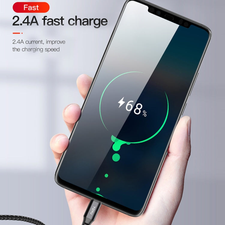 TOTUDESIGN BTA-023 Hard-edged Series USB-C / Type-C Charging Cable, Length : 1m(Purple)