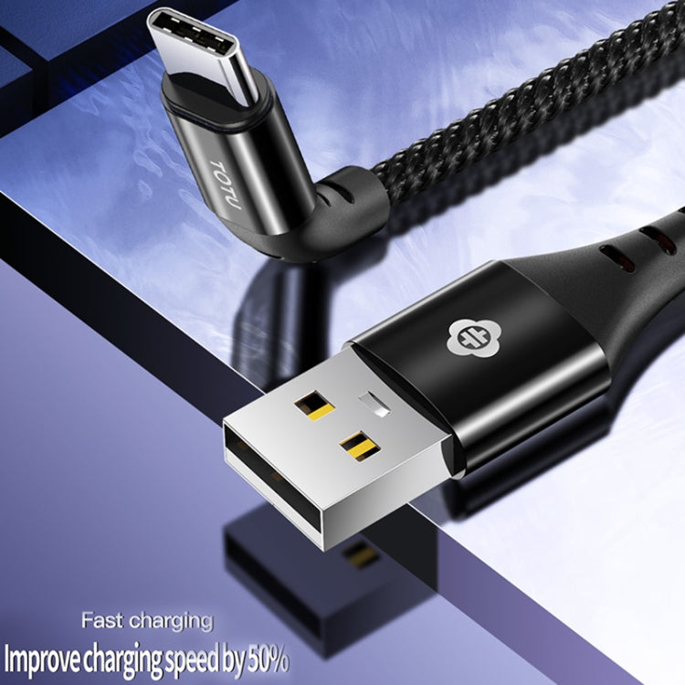 TOTUDESIGN BTA-023 Hard-edged Series USB-C / Type-C Charging Cable, Length : 1m(Purple)