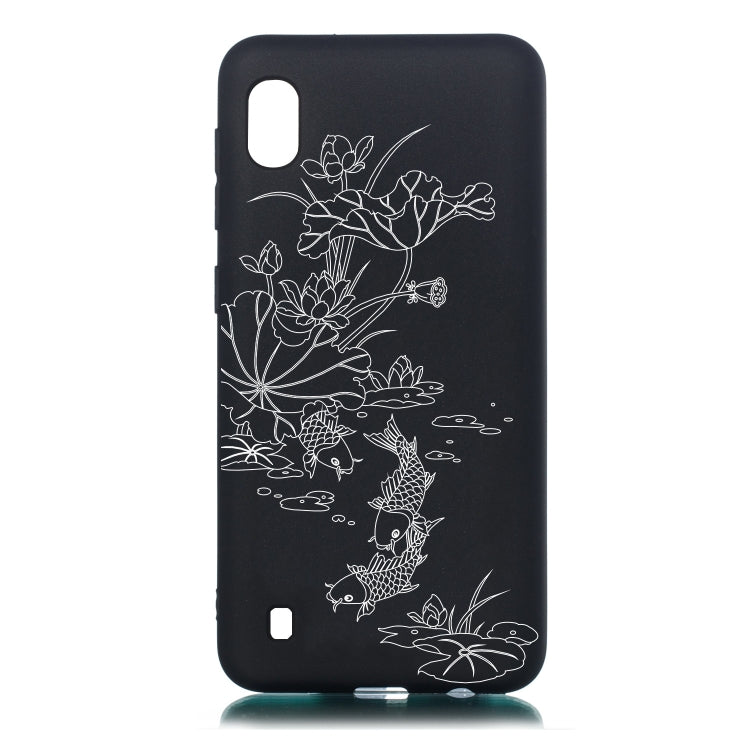 Lotus Pond Painted Pattern Soft TPU Case for Galaxy A10