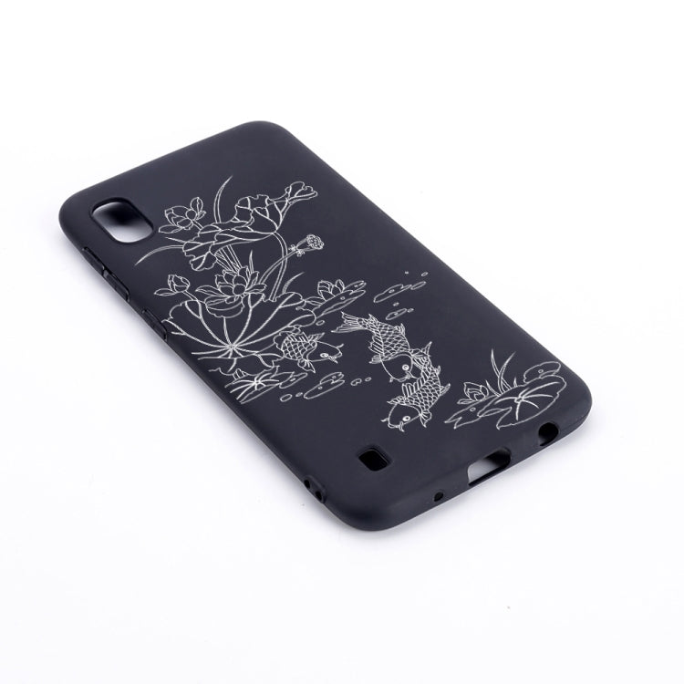 Lotus Pond Painted Pattern Soft TPU Case for Galaxy A10