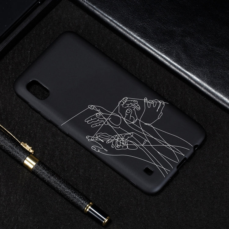 Five Hands Painted Pattern Soft TPU Case for Galaxy A10