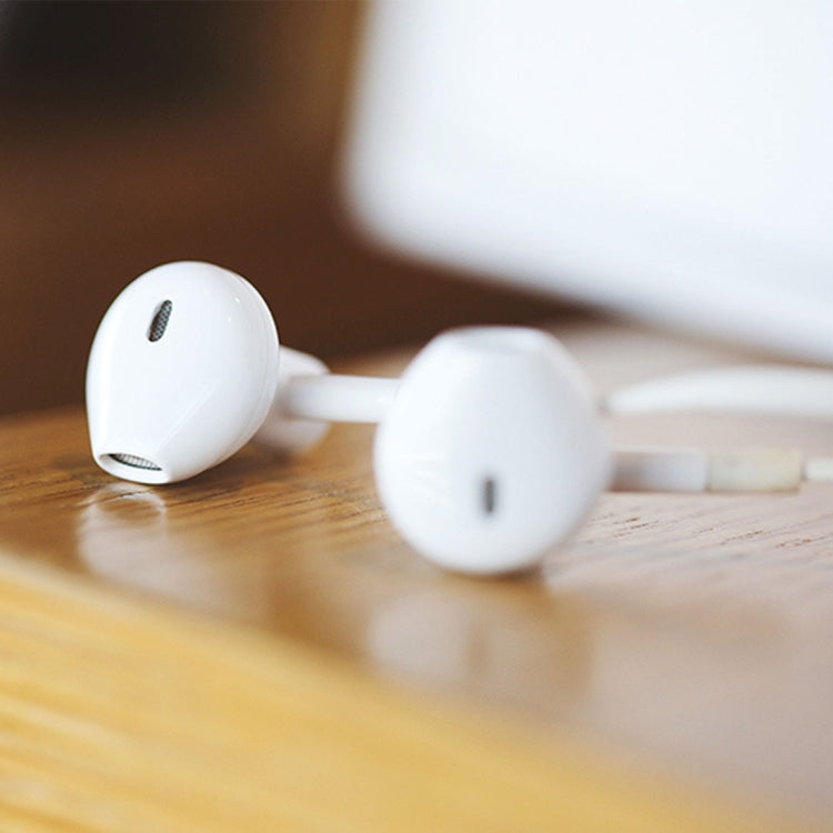 DP-20 3.5mm Plug L-type Earphones HIFI Wire Control In Ear Volume Control Headsets(White), For Lenovo