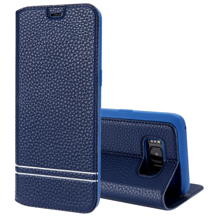 For Galaxy S8 Litchi Texture Horizontal Flip Leather Case with Holder & Card Slots
