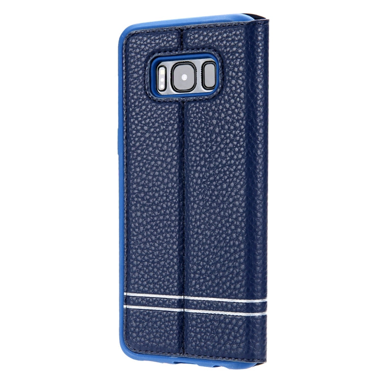 For Galaxy S8 Litchi Texture Horizontal Flip Leather Case with Holder & Card Slots