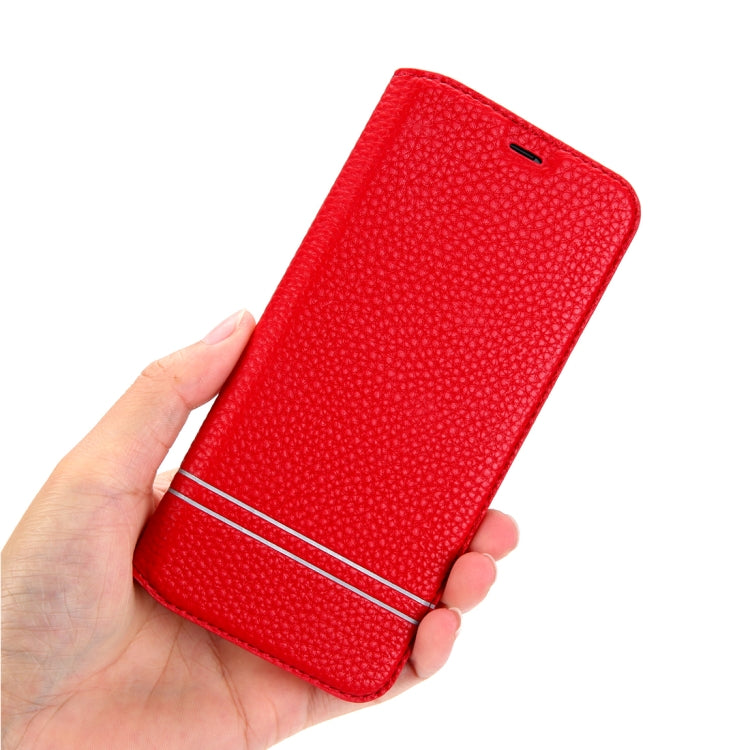 For Galaxy S8 Litchi Texture Horizontal Flip Leather Case with Holder & Card Slots