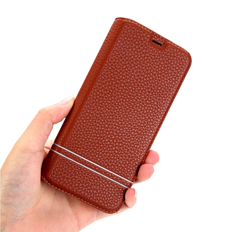 For Galaxy S8 Litchi Texture Horizontal Flip Leather Case with Holder & Card Slots