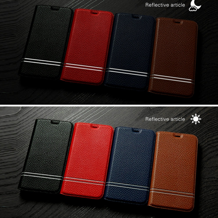 For Galaxy S8+ / G955 Litchi Texture Horizontal Flip Leather Case with Holder & Card Slots