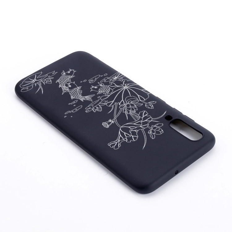 Lotus Pond Painted Pattern Soft TPU Case for Galaxy A70