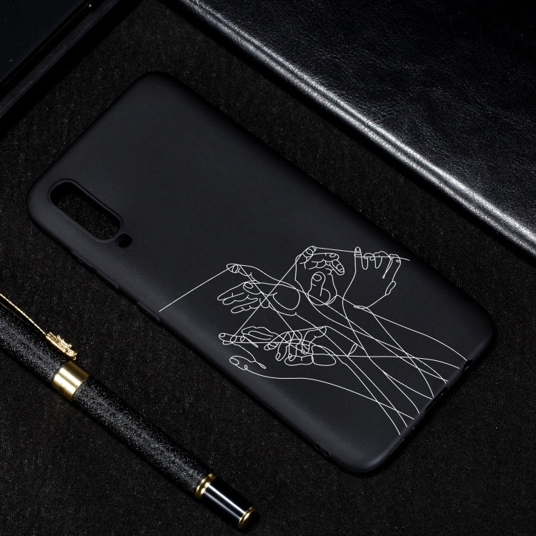 Five Hands Painted Pattern Soft TPU Case for Galaxy A70