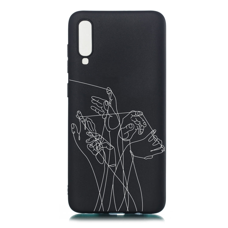 Five Hands Painted Pattern Soft TPU Case for Galaxy A70