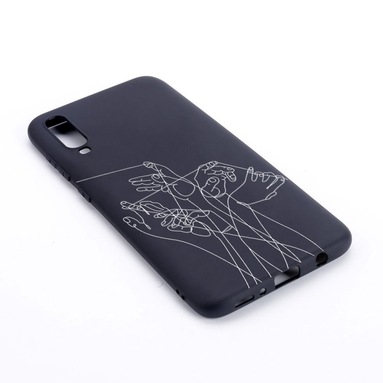 Five Hands Painted Pattern Soft TPU Case for Galaxy A70