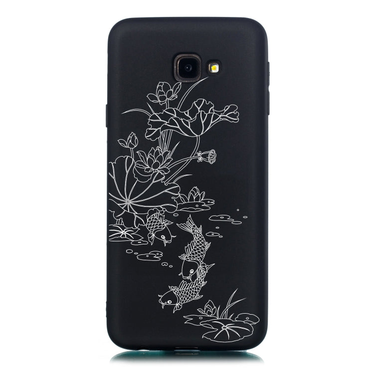 Lotus Pond Painted Pattern Soft TPU Case for Galaxy J4+