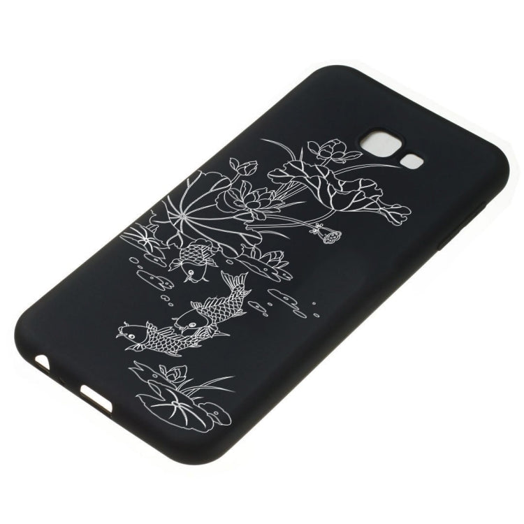 Lotus Pond Painted Pattern Soft TPU Case for Galaxy J4+