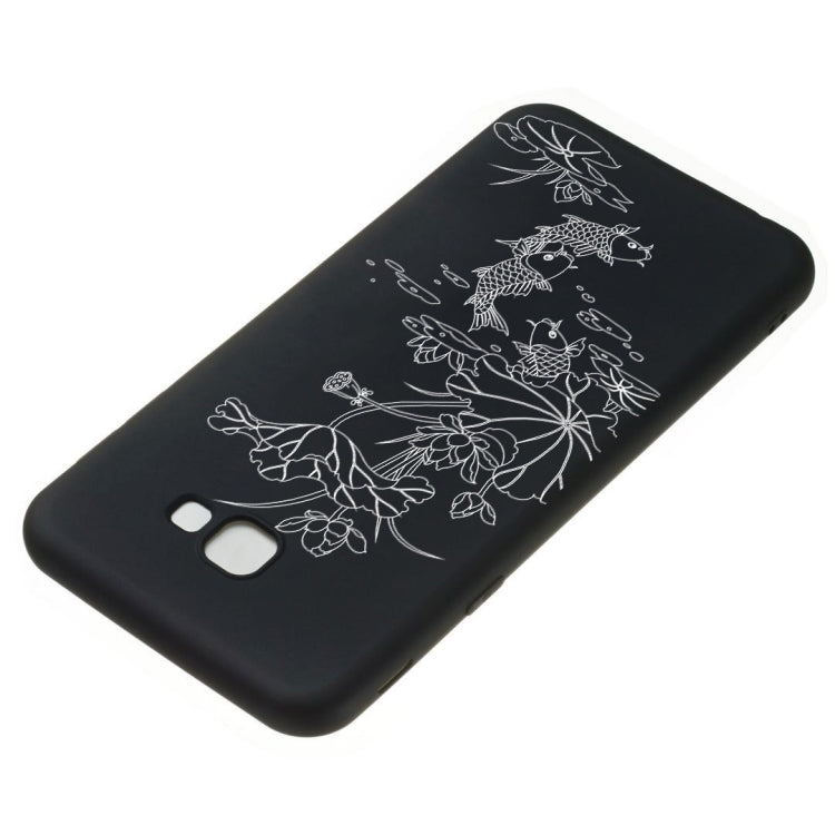 Lotus Pond Painted Pattern Soft TPU Case for Galaxy J4+