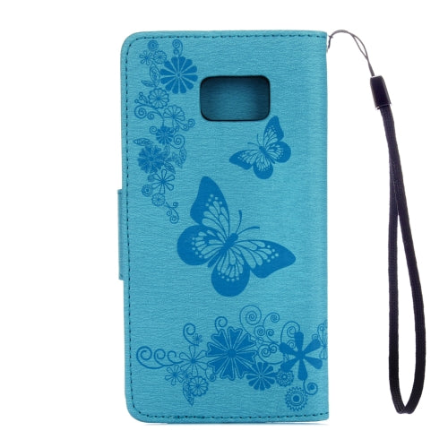 For Galaxy Note 7 / N930 Pressed Flowers Butterfly Pattern Horizontal Flip Leather Case with Magnetic Buckle & Holder & Card Slots & Wallet