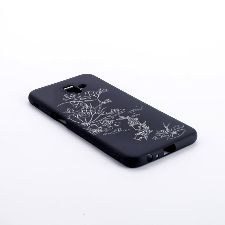 Lotus Pond Painted Pattern Soft TPU Case for Galaxy J6+