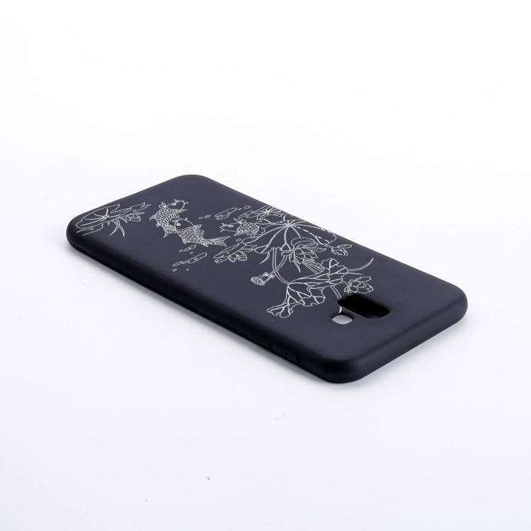 Lotus Pond Painted Pattern Soft TPU Case for Galaxy J6+