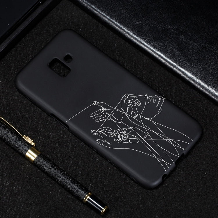 Five Hands Painted Pattern Soft TPU Case for Galaxy J6+