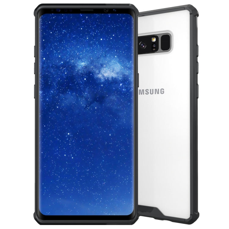 For Galaxy Note 8 Shockproof Acrylic + TPU Transparent Armor Protective Back Cover Case