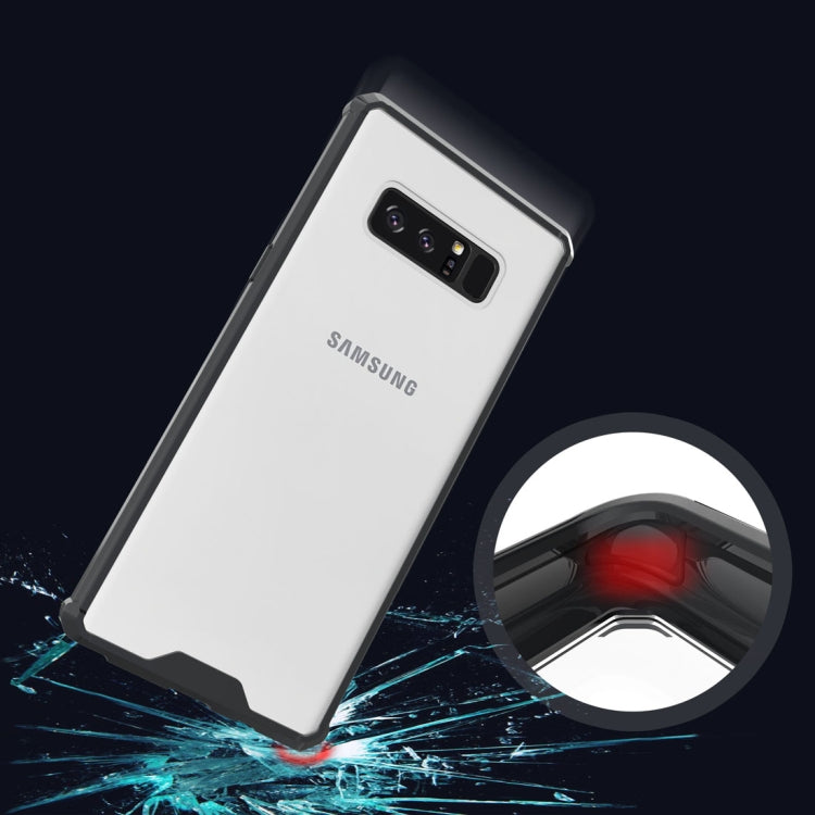 For Galaxy Note 8 Shockproof Acrylic + TPU Transparent Armor Protective Back Cover Case