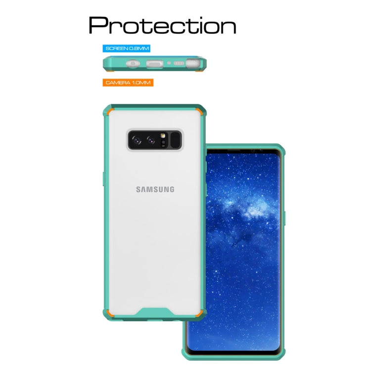 For Galaxy Note 8 Shockproof Acrylic + TPU Transparent Armor Protective Back Cover Case