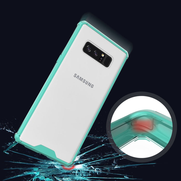 For Galaxy Note 8 Shockproof Acrylic + TPU Transparent Armor Protective Back Cover Case