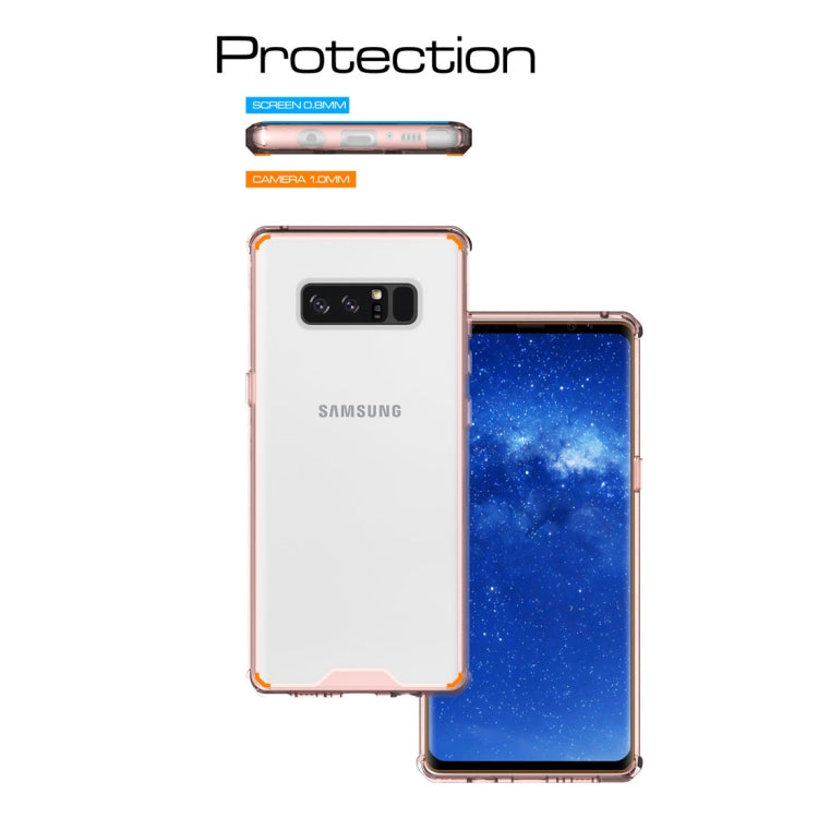 For Galaxy Note 8 Shockproof Acrylic + TPU Transparent Armor Protective Back Cover Case