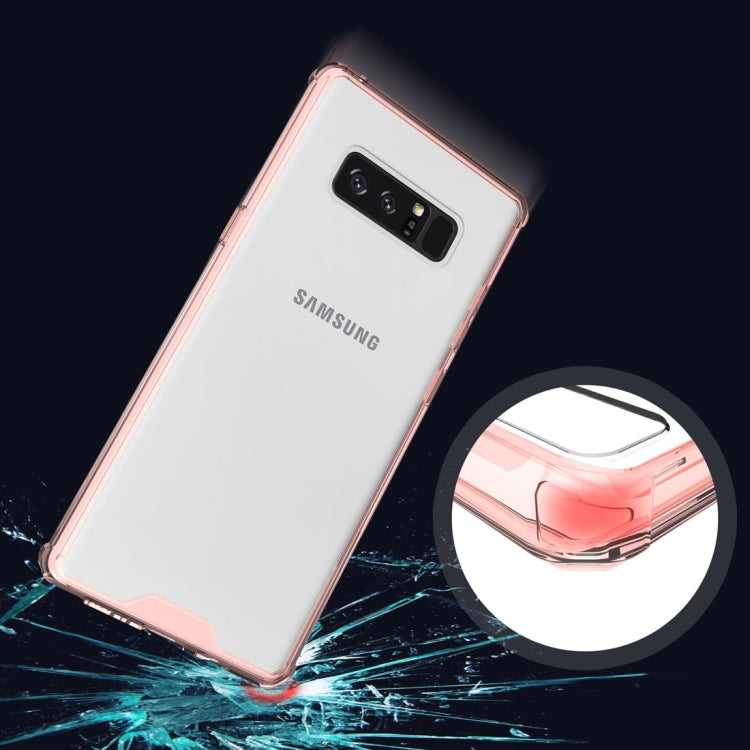 For Galaxy Note 8 Shockproof Acrylic + TPU Transparent Armor Protective Back Cover Case