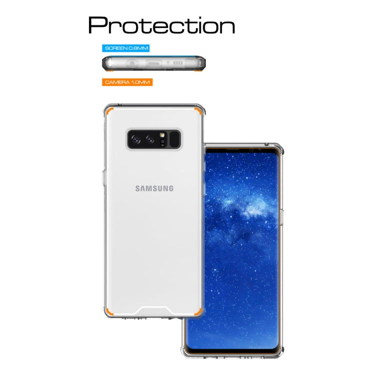 For Galaxy Note 8 Shockproof Acrylic + TPU Transparent Armor Protective Back Cover Case