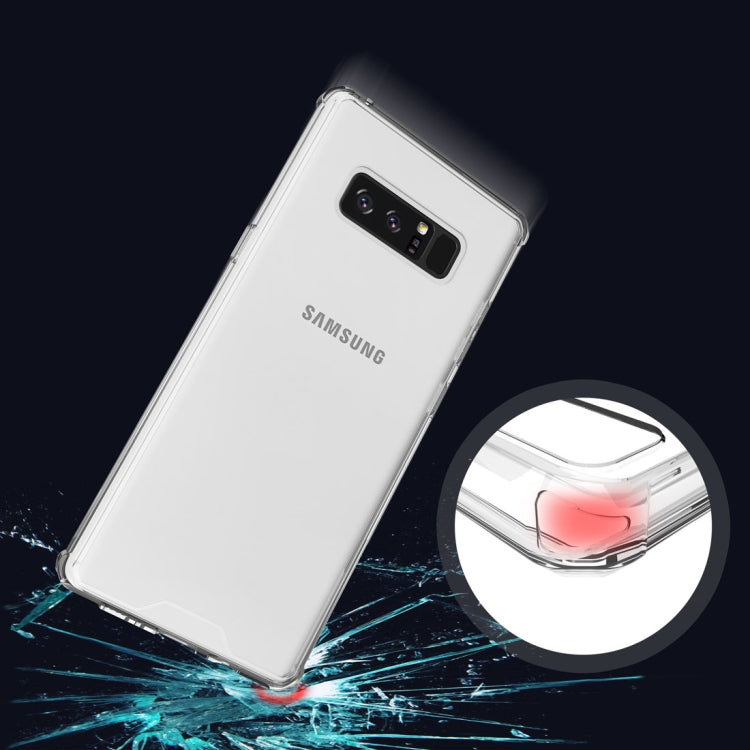For Galaxy Note 8 Shockproof Acrylic + TPU Transparent Armor Protective Back Cover Case